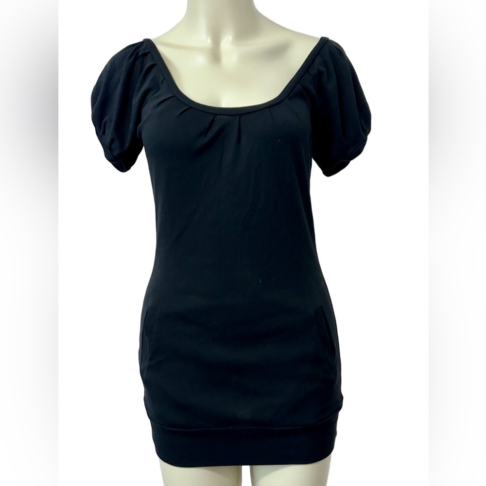 Express cap sleeve T-shirt mini knit dress. XS